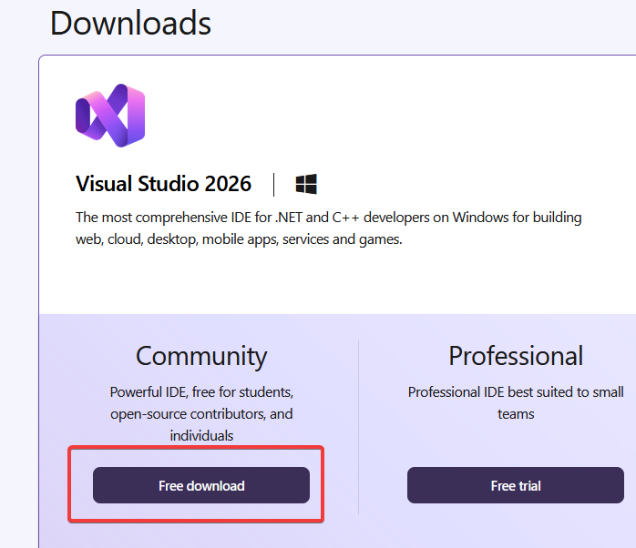 Download visual studio